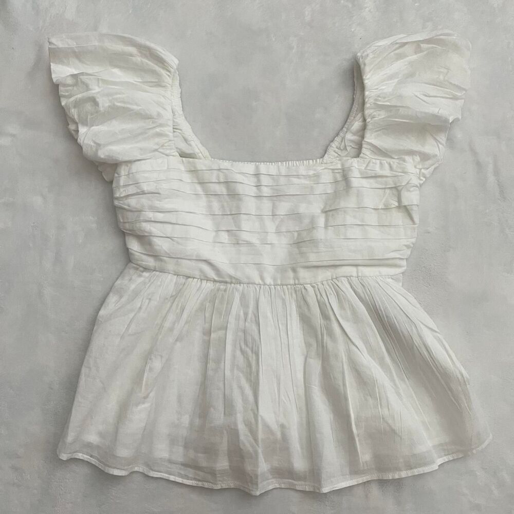 Abercrombie & Fitch Babydoll Top Women's XS Flattering Blouse Feminine Coquette